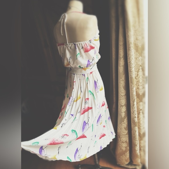 Vintage Halter Top Pleated Dress - Picture 8 of 8